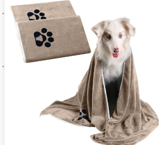 Absorbant l'eau et séchage rapide Serviette pour animaux de compagnie en fibre ultra fine