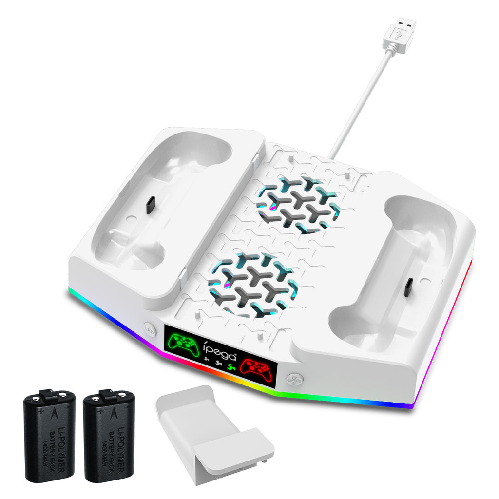 Hôte Multi-fonctions de charge Refroidisseur Pad Support Earphone Crochet lumière colorée
