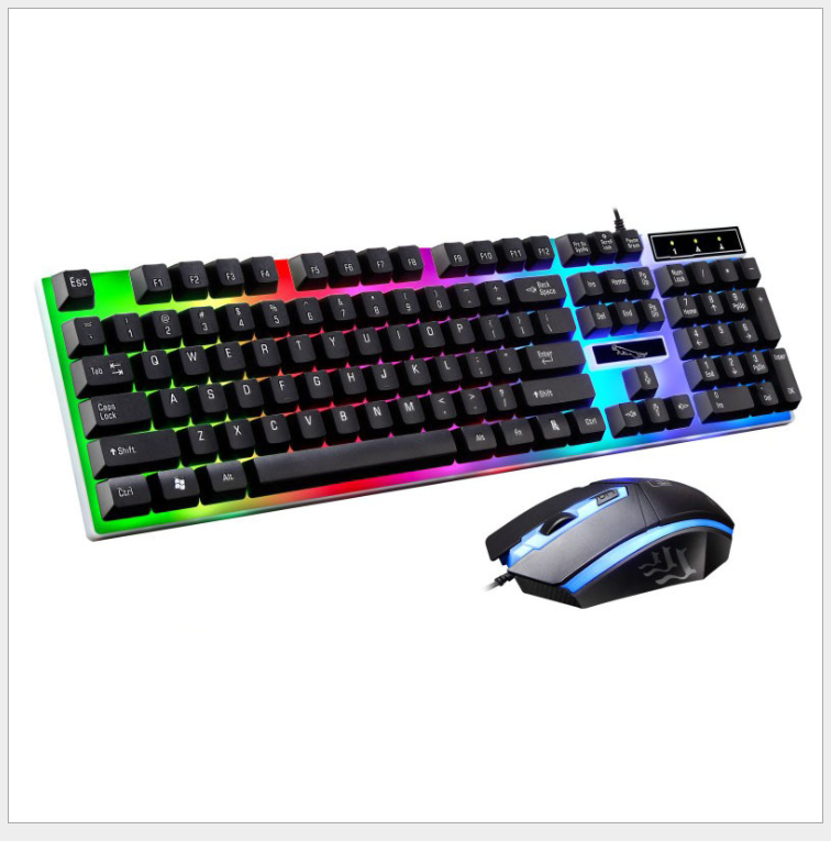 G21 Wired U U Souris et jeu de clavier Éclairage suspendu Sentiment mécanique Jeu de souris et de clé