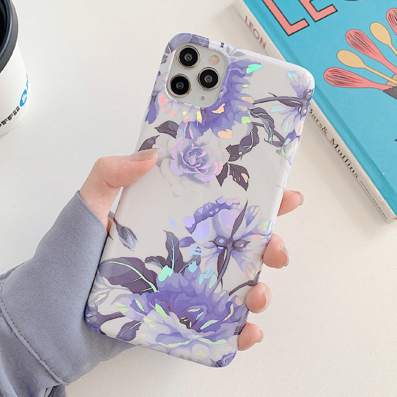Laser Flowers Téléphone portable Silicone Soft Case