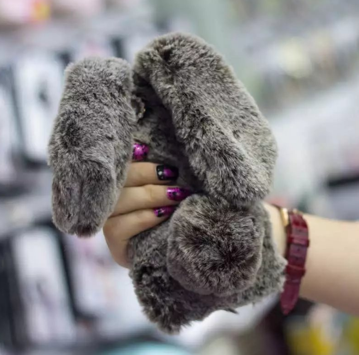 Cas de téléphone en silicone pour lapin de lapin