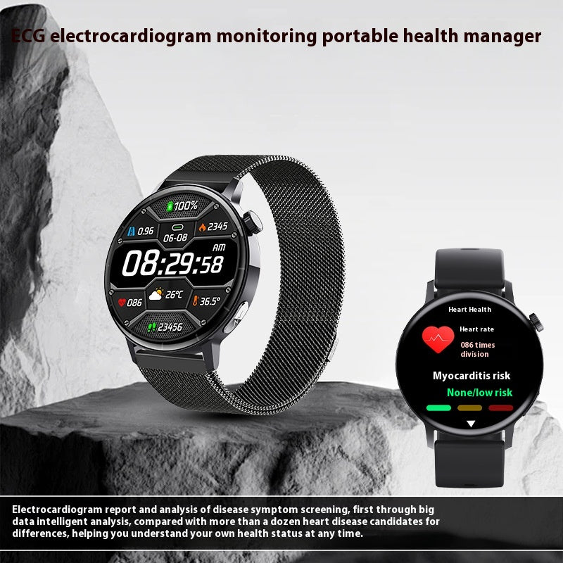 Smart Watch ECG Blood Glucose Monitoring Bracelet sportif Surveillance intelligente de la santé