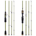 4 section canne de pêche route sous tige courte section carbone prise portable canne de pêche
