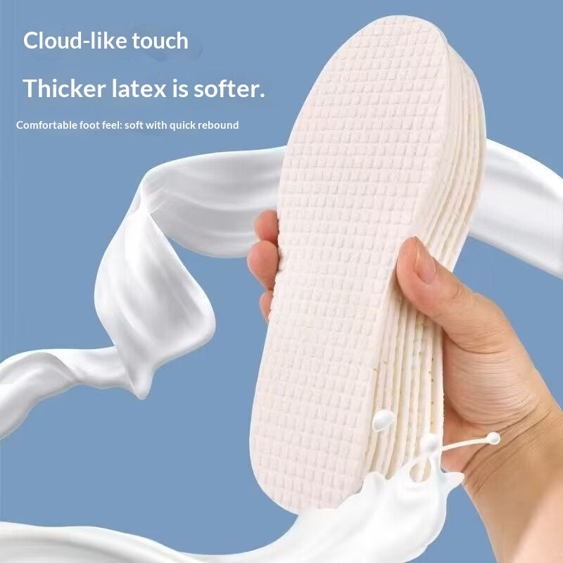 Enfants Semelles intérieures désodorisantes en latex Soft Sole Cuttable Breathable Sweat Absorbent Durable
