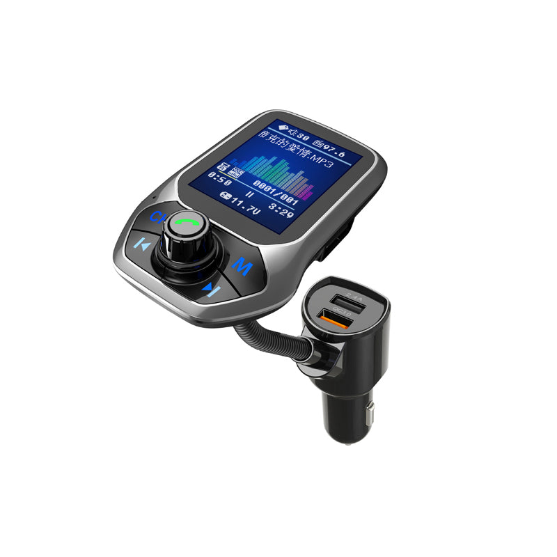 QC3.0 Téléphone mains libres Bluetooth émetteur MP3fm