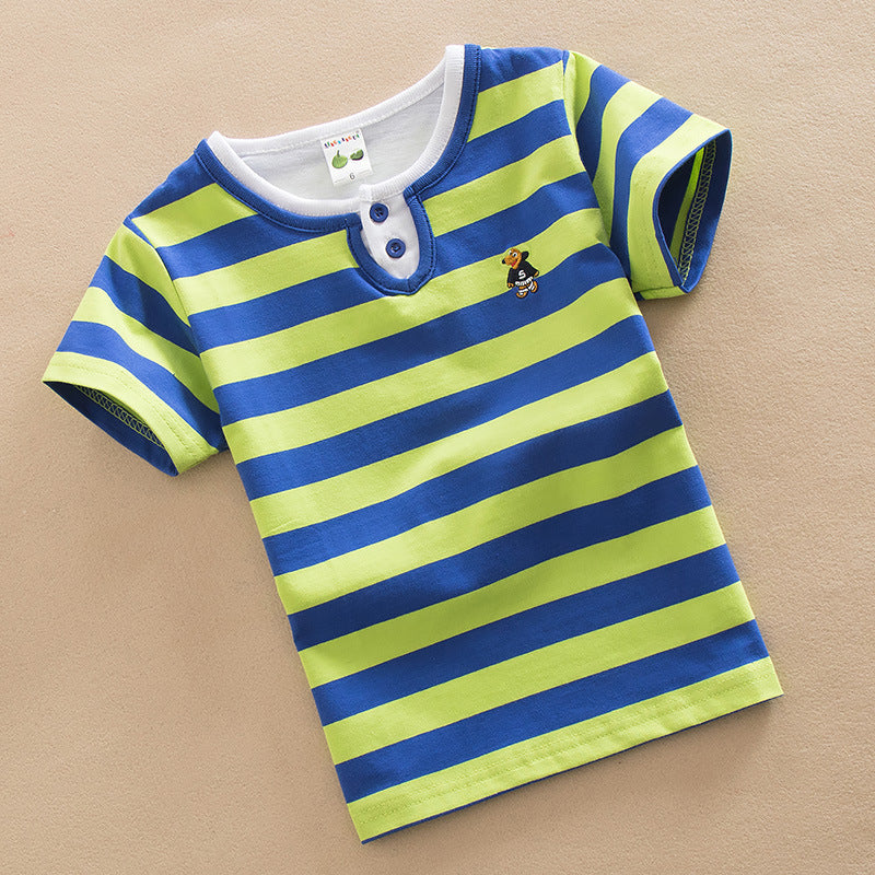 T-Shirt d'été en coton cou-cou à manches courtes Vêtements pour enfants