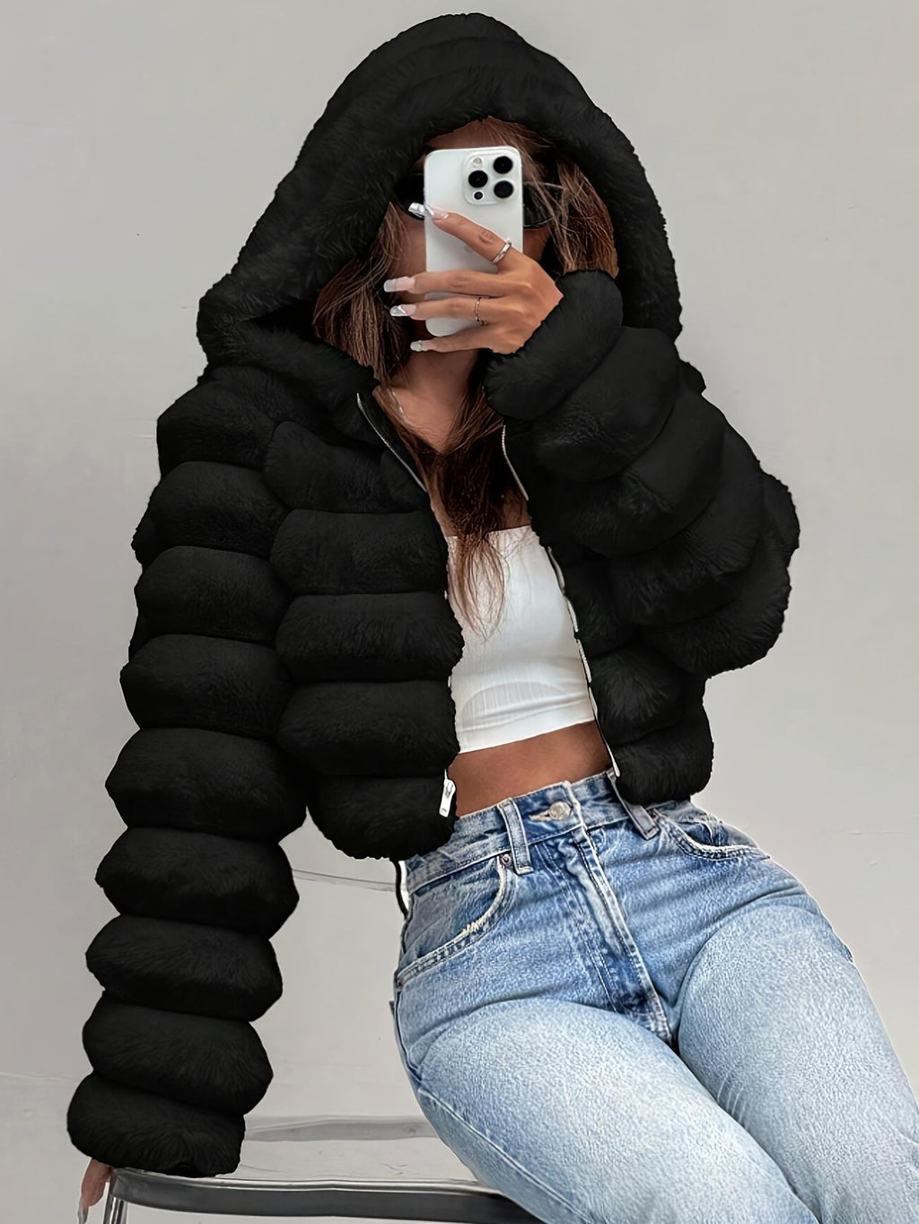 Manteau de fourrure pour femmes de style européen et américain