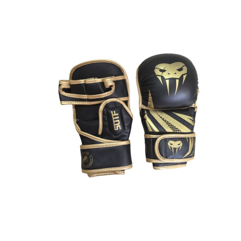 Gants de Sanda à moitié doigts de boxe pour hommes