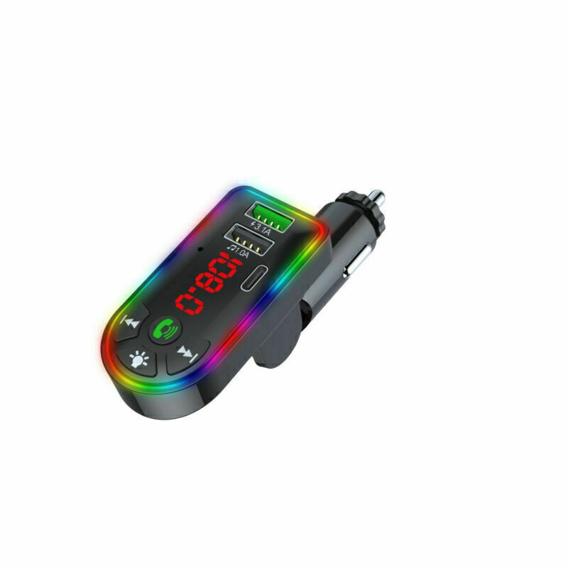 Voiture Bluetooth 5.0 lecteur MP3 radio FM émetteur 3.1A Lots d'adaptateur de chargeur rapide
