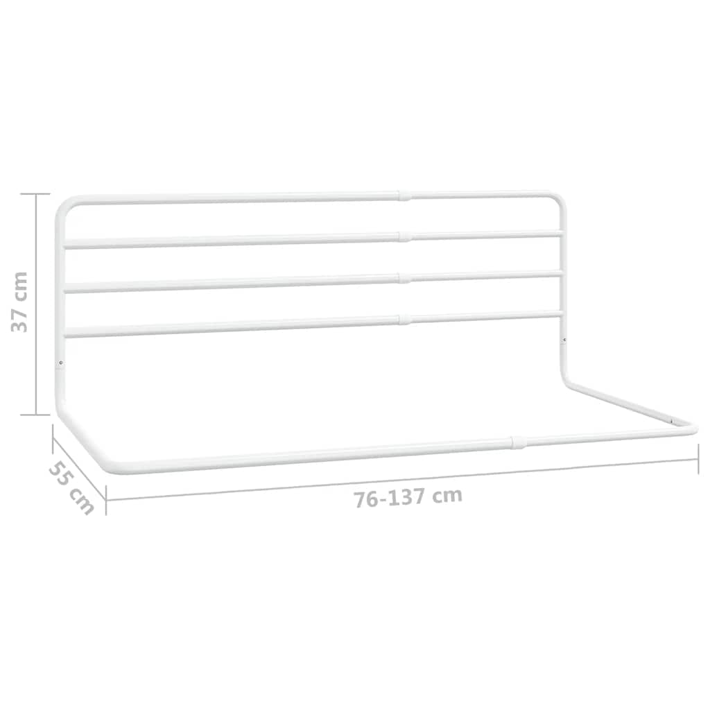 Garde de lit pour tout-petit Blanc (76-137) x 55 cm Fer