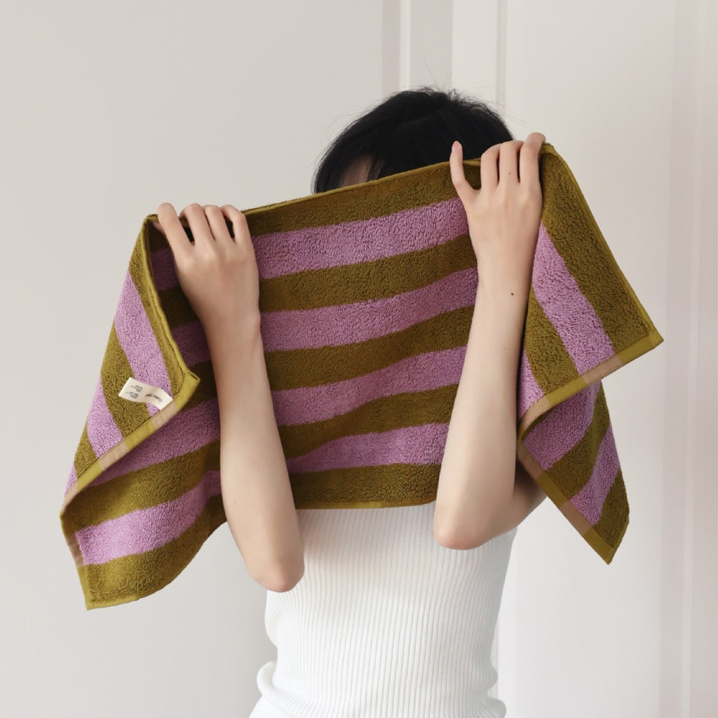 Mori Pinstripe Retro style serviette en coton