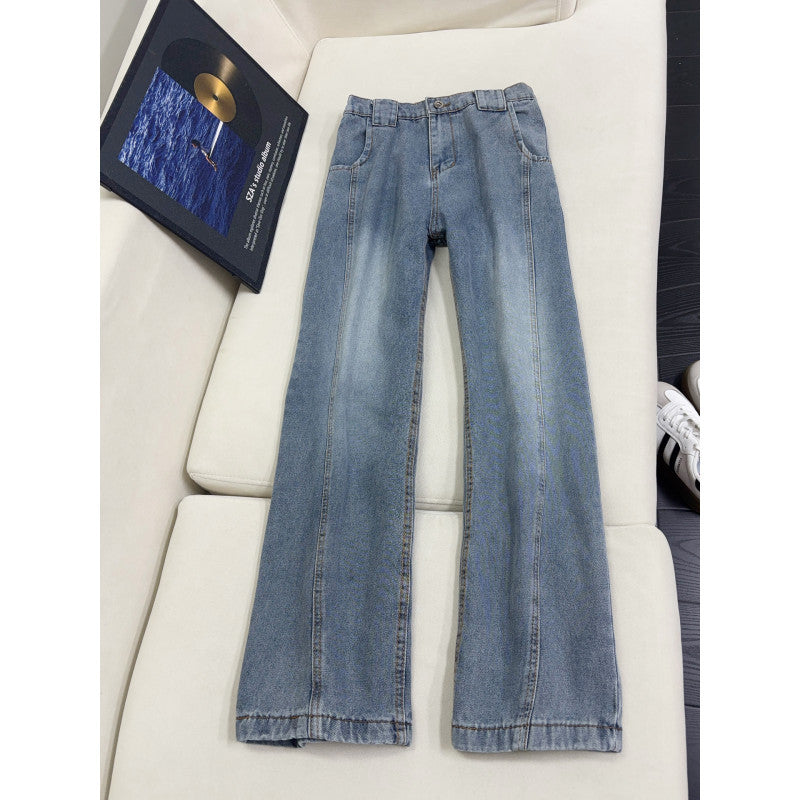 Jeans retro à lame incurvée pour hommes style printemps été