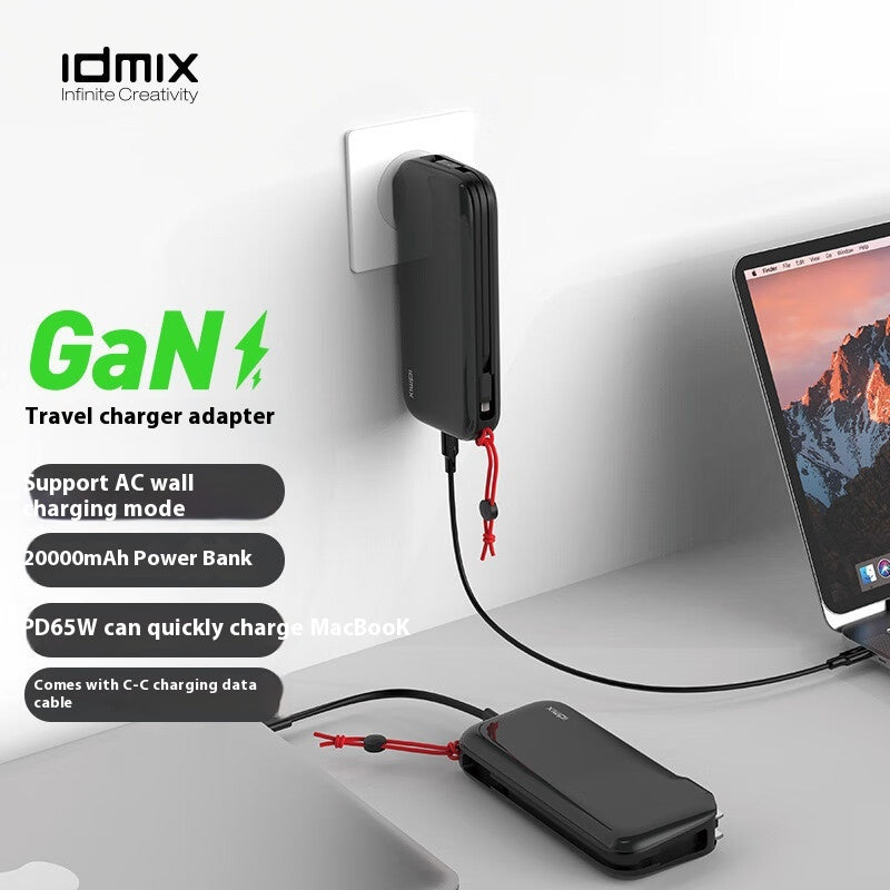 Power Bank 20000 MA grande capacité PD65W charge rapide avec prise