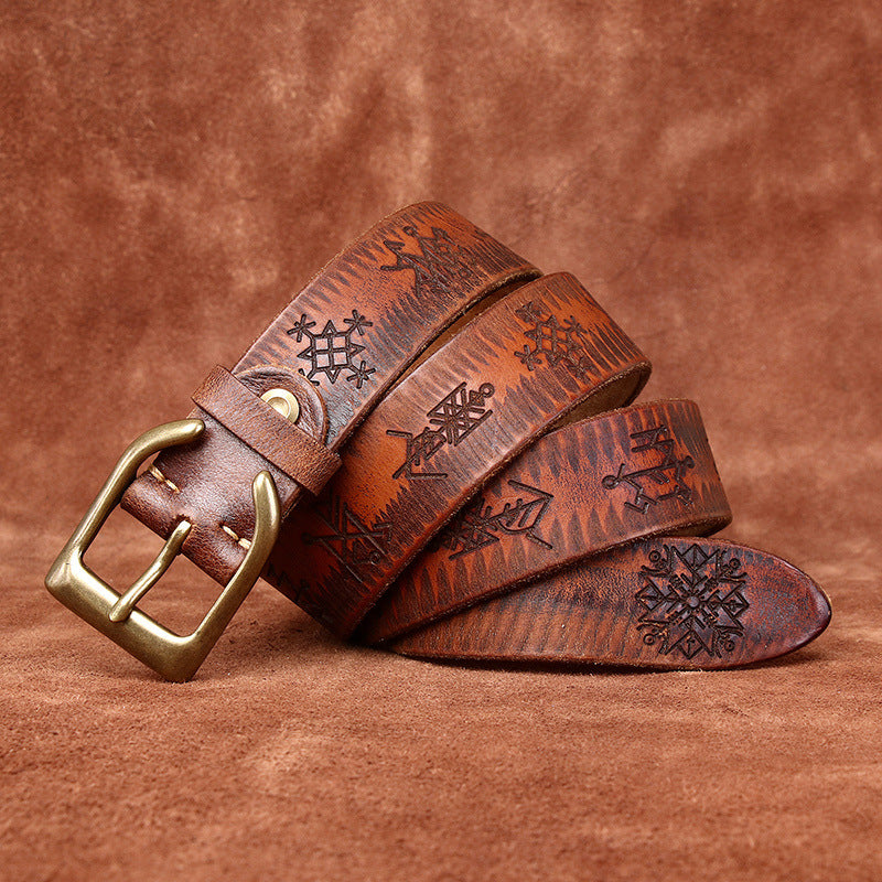 Retro Personality Trend Ceinture de Jeans sculptée