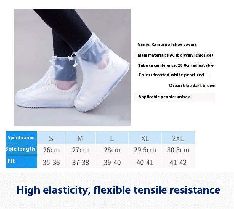 Couverture de bottes de pluie en silicone épaississante et résistante à l'usure