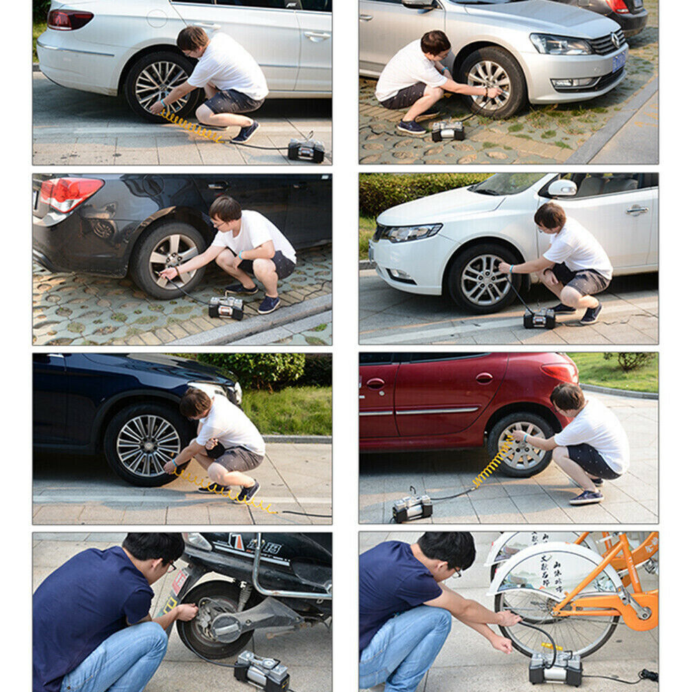 150PSI DUTY PORTABLE 12V ELECTRIC CAR TYRE INFLATOR COMPRESSEUR AÉRIEN