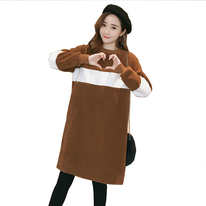 Robe d'allaitement en peluche