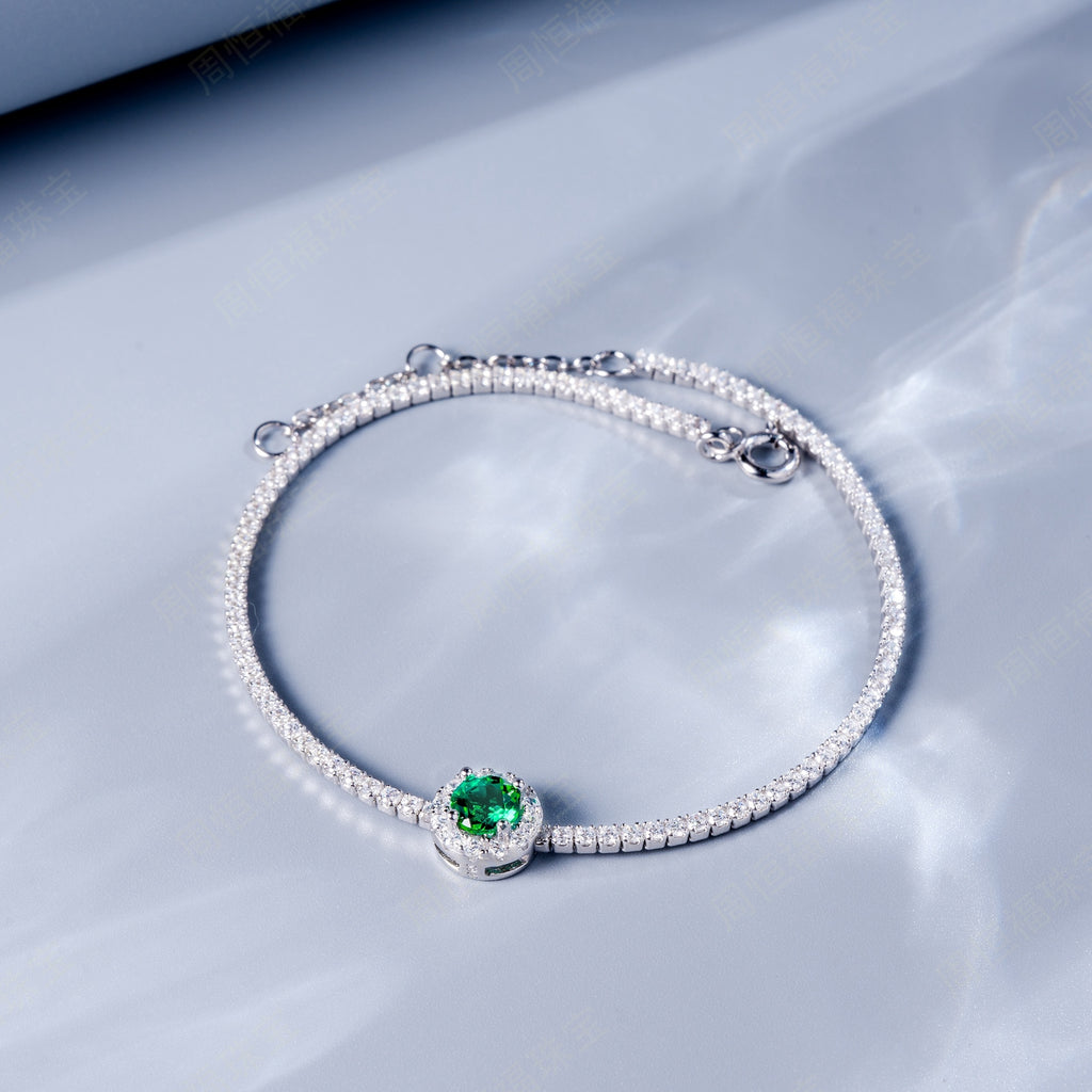 S925 Bracelet de tennis en argent sterling