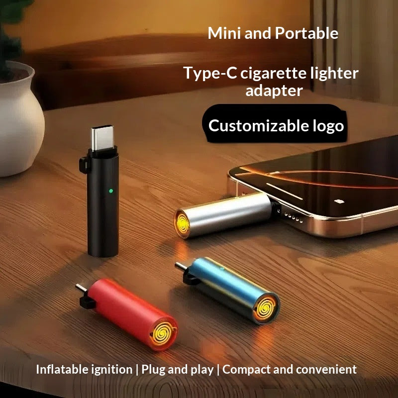 Mini allumeur de voiture portable de type C pour téléphones