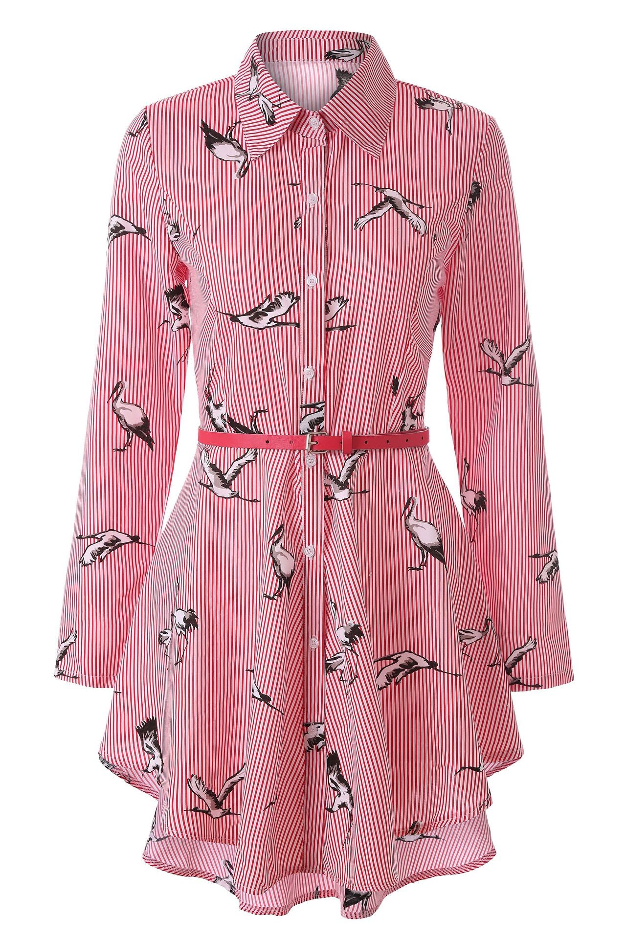 Chemise rayée manches longues pour femme
