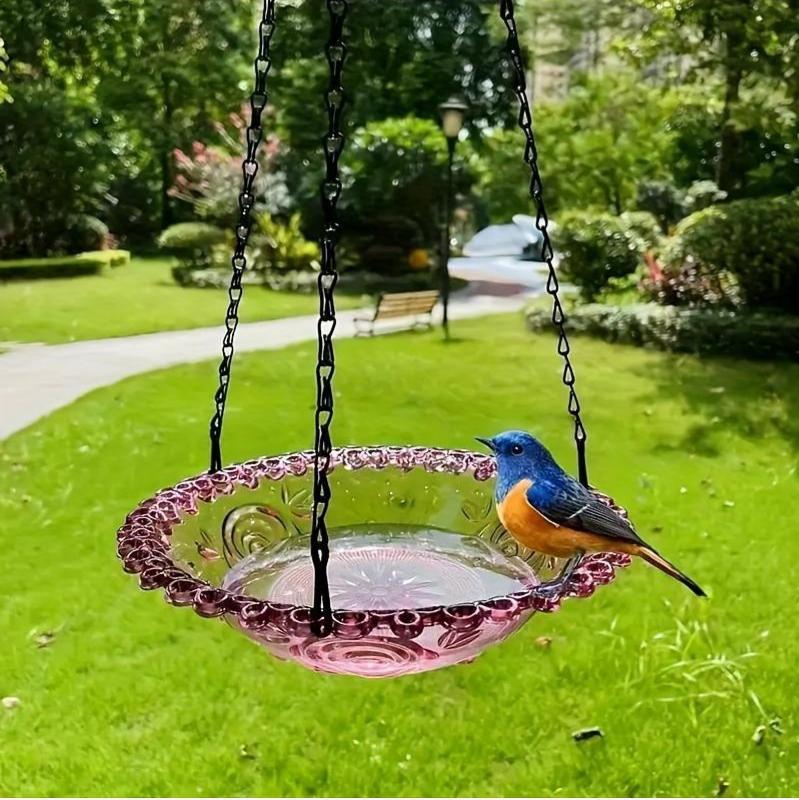 Bains d'oiseaux suspendus et nourrisseurs pour l'extérieur