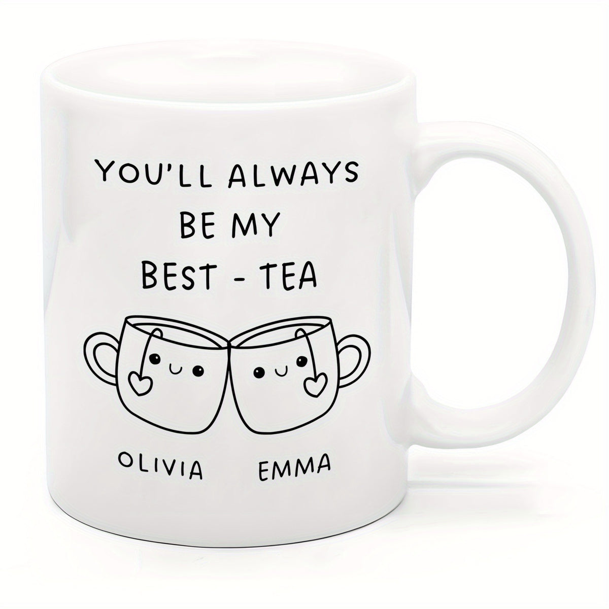 Mug Dessin de dessin animé Supports texte simples Impression Mugs bricolage disponibles