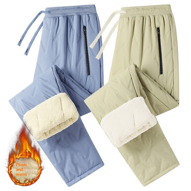 Pantalons de coton doublés de peau de mouton et d'eau froide