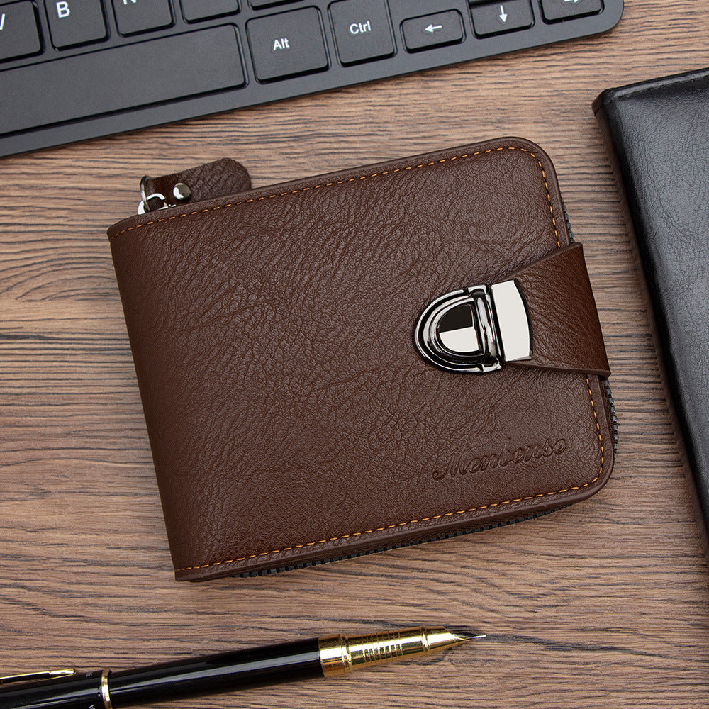 Multifonctionnel Fentes de cartes multiples Zipper Mainheld Coin Purse