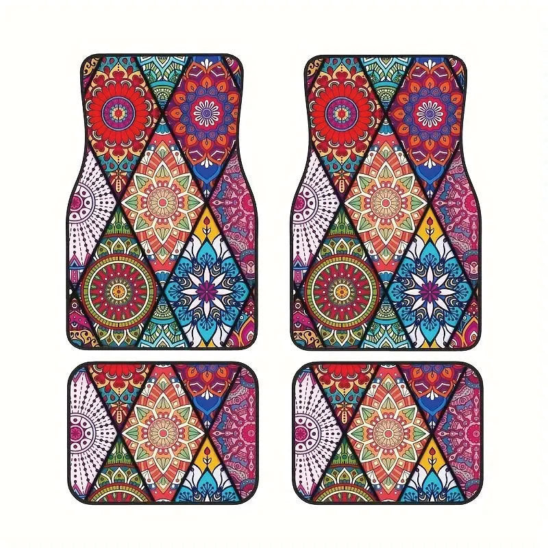 Creative Bohemian Retro Car Floor Mat Set