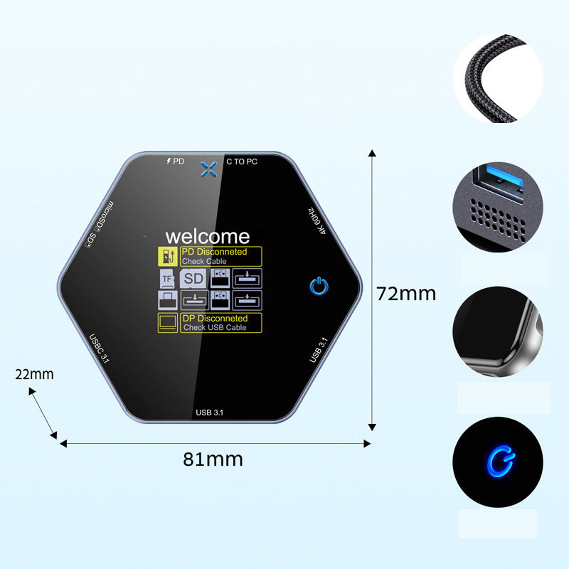 Affichage intelligent PD charge USB Extender