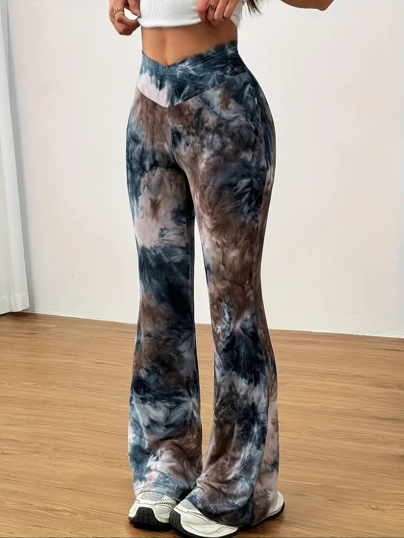 Leopard-print Hip-lifting Tight Leggings Pantalons à jambe droite