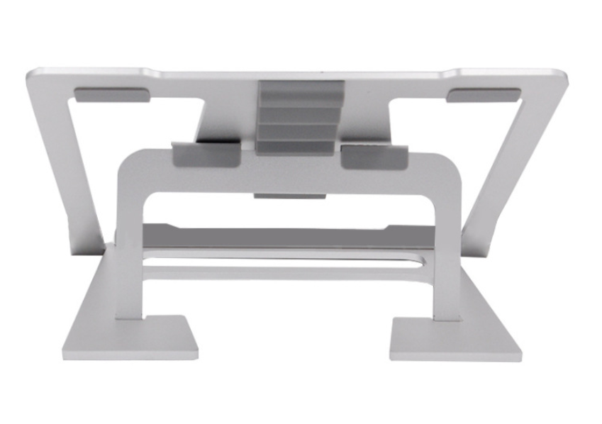 Double silicone hauteur réglable pliable portable bureau de support pour un ordinateur portable