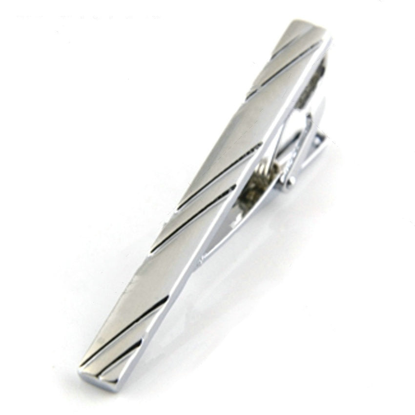 Men's Business Argent Boutons de manchette Diagonal
