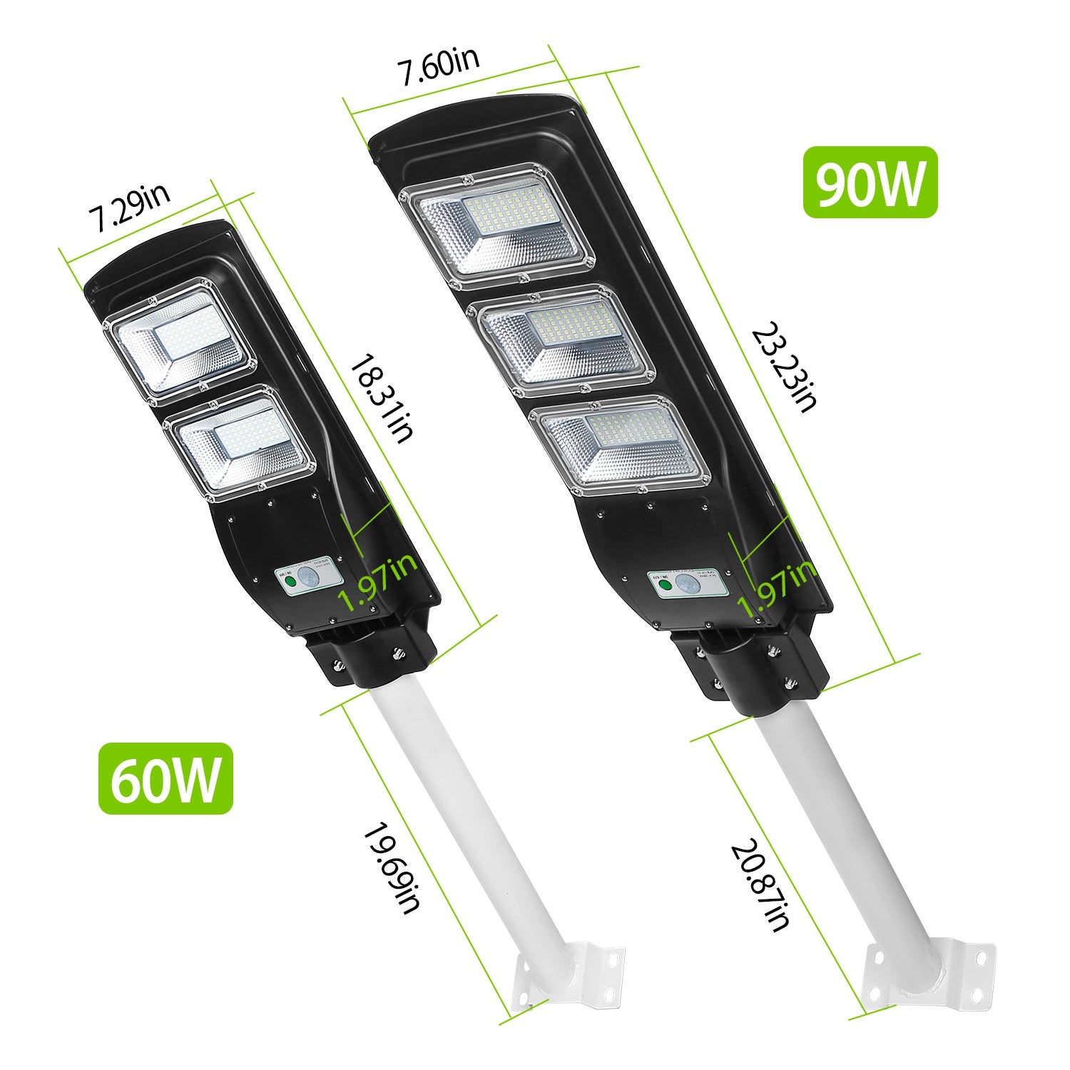 Solar Street Path Light Outdoor 180LEDs Capteur Télécommande Lampes sans fil IP65 Waterpro