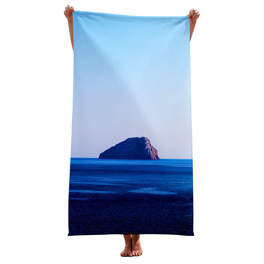 Serviette plate tissée ultra fine en fibre carrée de plage