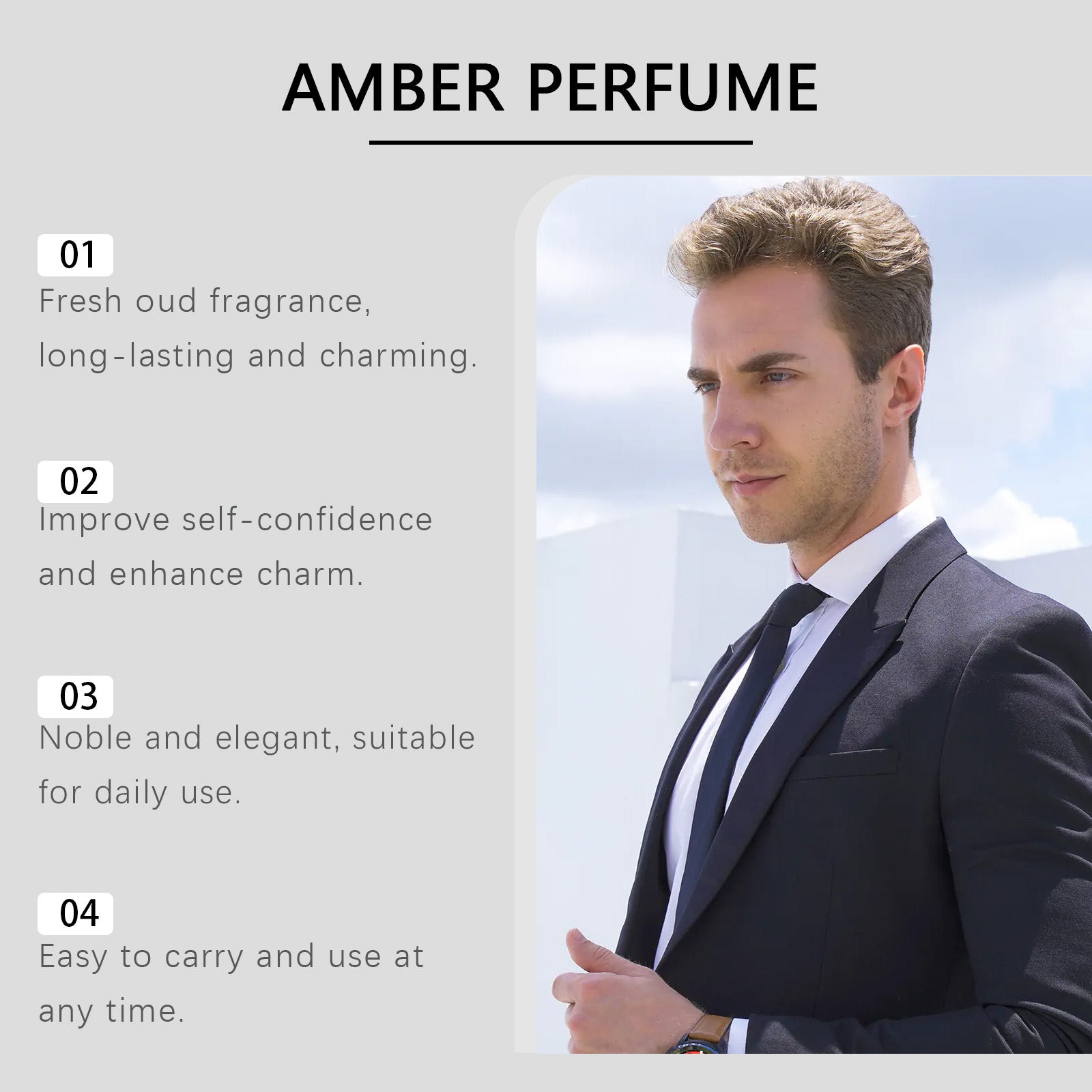 Parfum pour hommes ambrés