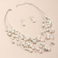 Pendentif collier en perles multicouches