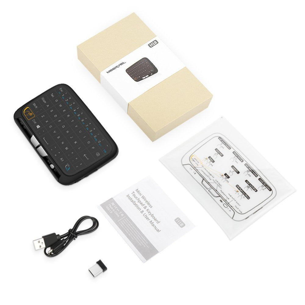 Mini H18 Clavier sans fil 2.4GHz AirFly Mouse Télécommande Jeu Touchpad pour Android TV