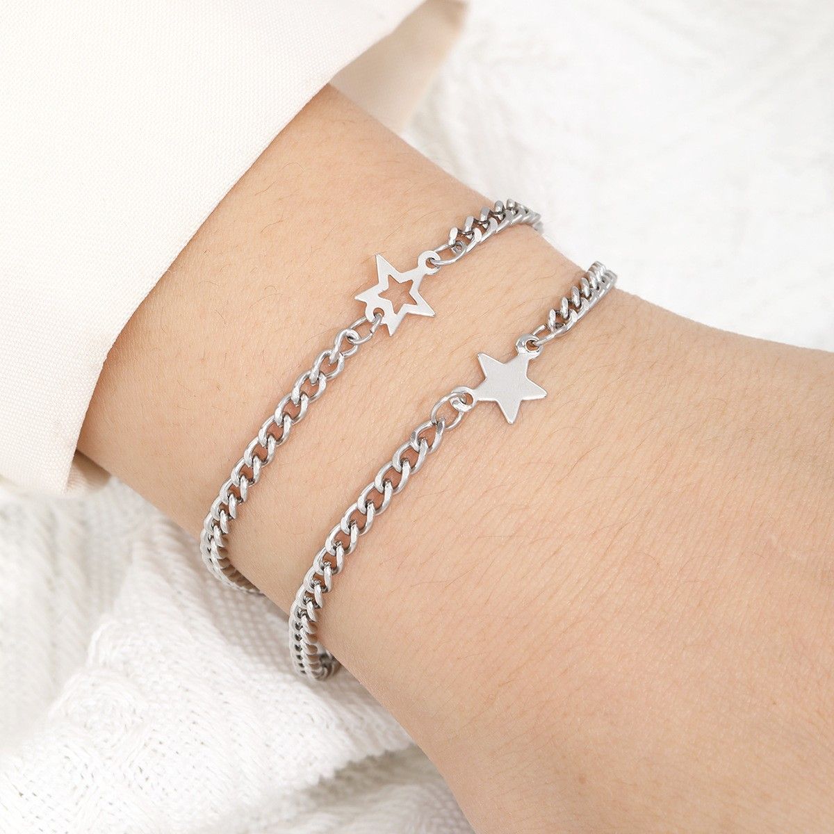 Bracelet homme et femme en acier inoxydable de style européen et américain