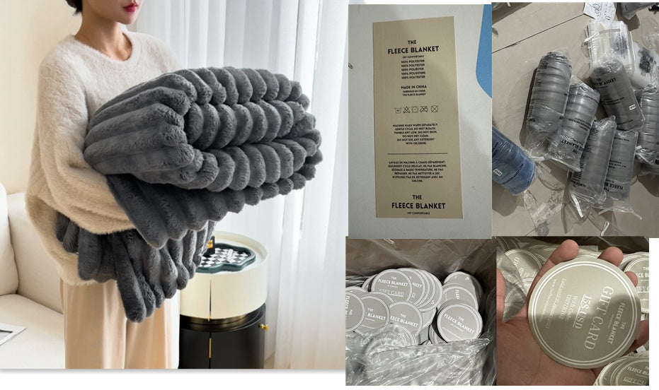 Lapin personnalisé en peluche 300g couverture