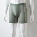 Anti-wear Jambe Dentelle Leopard Jacquard Sexy Seamless Men Boxer Pantalons longue piste