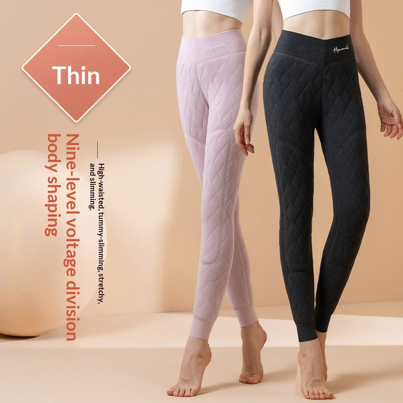 Pads de genou d'hiver Épaisseur Pantalon thermique de taille Plus