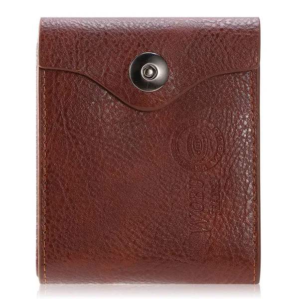 Porte-cartes de blocage RFID Slim Purse bifold en cuir PU pour hommes