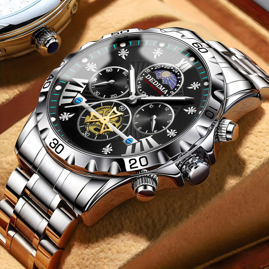 Business Luminous Waterproof Flywheel Montre Quartz
