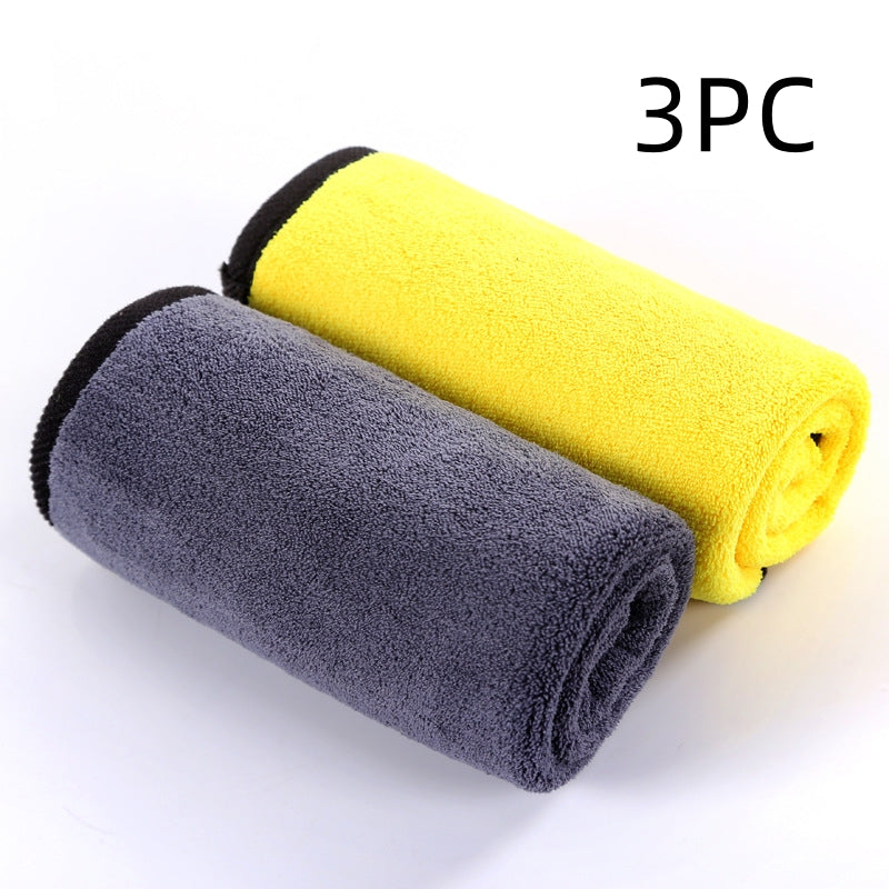 Fleece de corail de nettoyage des vêtements de fibre de fer Rag épais absorbant deux couleurs double face voiture T