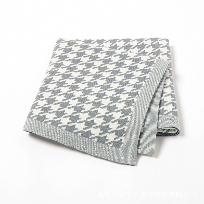 Couverture en maille pour bébé Jacquard
