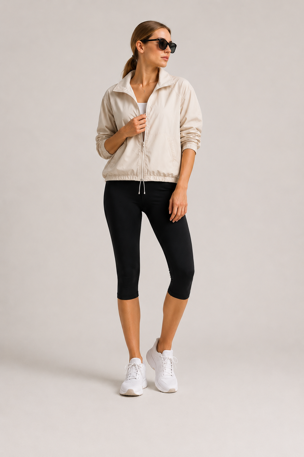 Leggings Capri haute taille pour femmes avec pantalons actifs extensibles de poche latérale