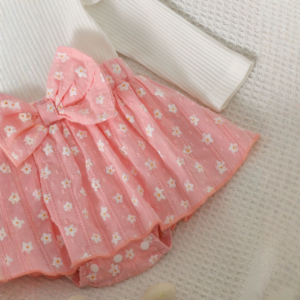 Floral Bowknot Ensemble de robes à une pièce pour filles