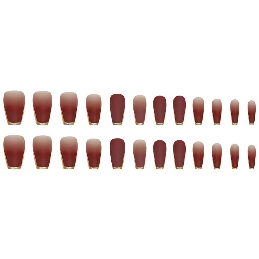 24 pièces de Sticker à ongles acrylique en forme de cercueil 3D doré
