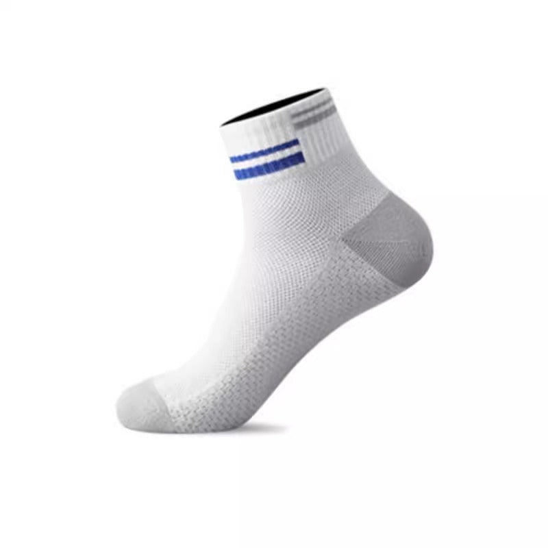 Mesh Respirant Couleur Solide Polyester Coton Court Tube Massage Pied lit Chaussettes Athlétiques